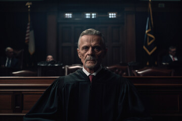 Cinematic male judge portrait