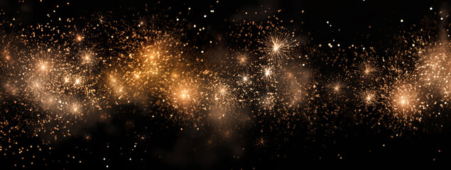 light gold sparkles confetti or firework for pattern design background