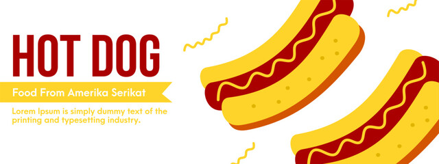 hotdog food poster with copy space for restaurant promotion