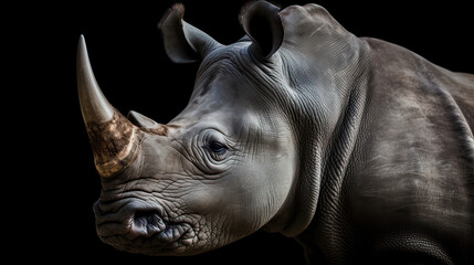 Fototapeta na wymiar Endangered Species, endangered animals by photographing rare or threatened species, emphasizing the need for conservation. AI generative