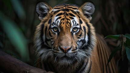 Fototapeta premium Endangered Species, endangered animals by photographing rare or threatened species, emphasizing the need for conservation. AI generative