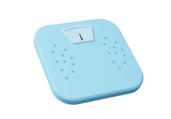 Weighing scale icon symbol on isolated background. exercise comparison weight fitness training, cartoon minimal cute smooth. 3d render illustration