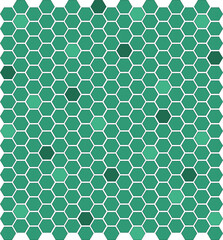 Green seamless background with hexagons. Green hexagon pattern. Green Honeycomb pattern.