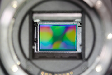 一眼レフカメラ内部にあるイメージセンサー