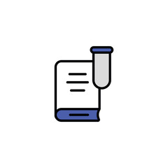 Chemistry icon design with white background stock illustration