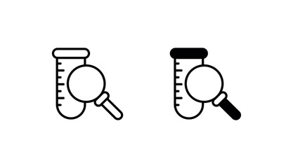 Science Experiment icon design with white background stock illustration