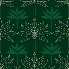Seamless leaves pattern. Floral graphic background