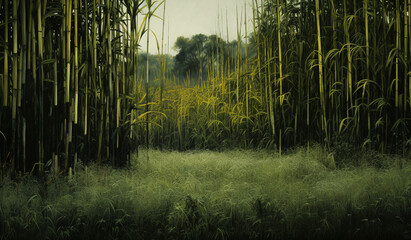 Sugar cane field background. Agro business.