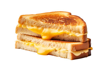 Cheese-toasted sandwich isolated on a transparent background, PNG