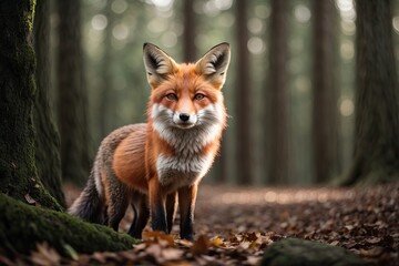 cute  fox in the woods