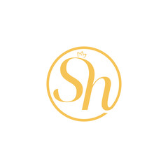Initial letter SH Feminine beauty logo template