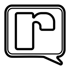 letter r icon