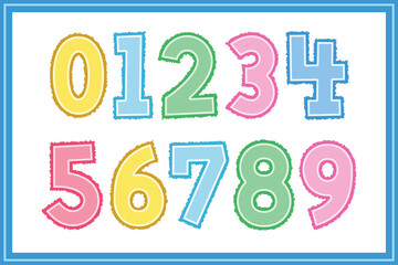 Versatile Collection of Paper Torn Numbers for Various Uses
