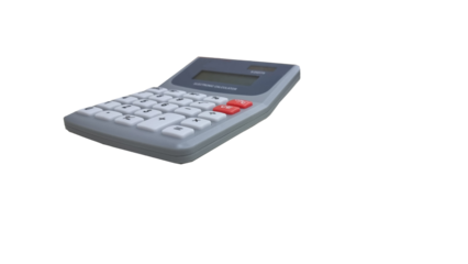 calculator electronic computer pocket on empty background buttons
