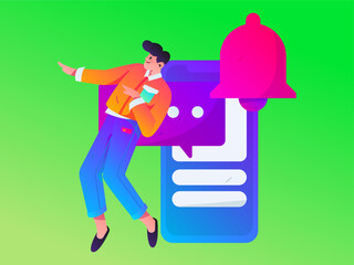 Business People Flat Vector Concept Operation Hand Drawn Illustration
