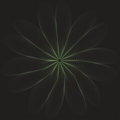 abstract art floral design line blending vector design 3D illusion