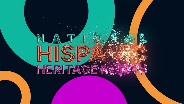 National Hispanic Heritage Month on Animated text and background for national hispanic heritage month (National Hispanic Heritage Month).