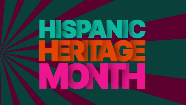 National Hispanic Heritage Month text on Animated background for national hispanic heritage month (National Hispanic Heritage Month).
