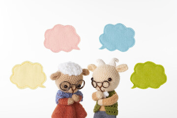 動物のあみぐるみ　吹き出し