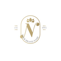 N letter Vintage logo