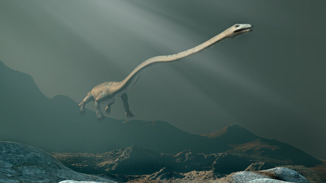 Tanystropheus swimming underwater