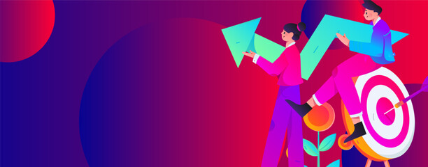 Business People Flat Vector Concept Operation Hand Drawn Illustration

