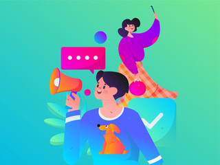 Business People Flat Vector Concept Operation Hand Drawn Illustration
