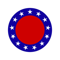 Round American flag frame