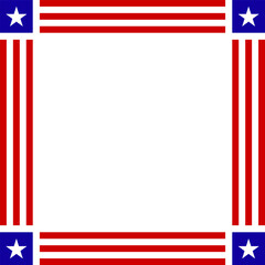 Square american flag frame