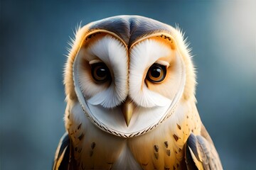 horned owl in angry mood  generated by AI