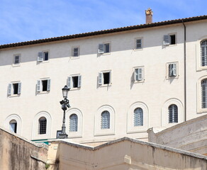 Fototapeta na wymiar Trinità dei Monti Convent Facade in Rome, Italy