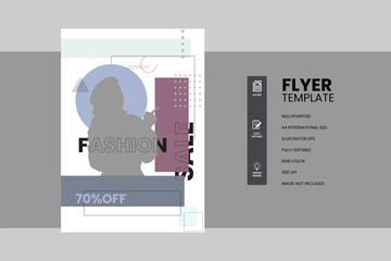 Vector fashion show poster design template