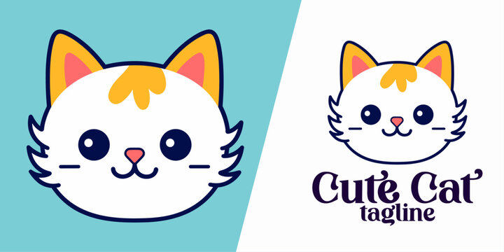 Cute Cat Icon Set. Vector & Photo (Free Trial)