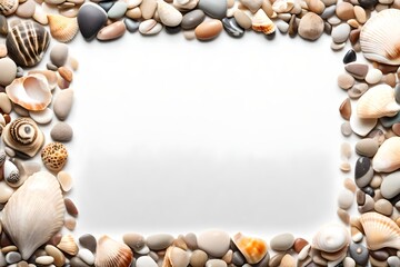 Fototapeta na wymiar frame of seashells