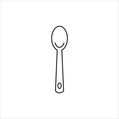 spoon vector line icon template