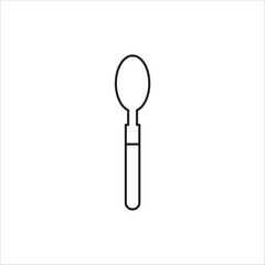 spoon vector line icon template