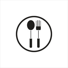 spoon vector line icon template