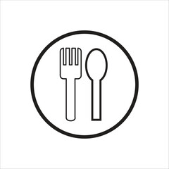 spoon vector line icon template