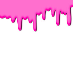 Pink colorful dripping splatter, Color splash or Dropping Background.pink paint on white