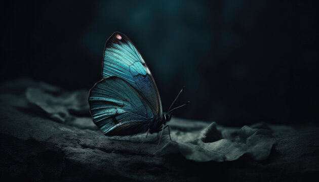 Abstract background with butterfly in nature