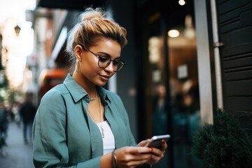 shot of a young woman using her smartphone to make payments
