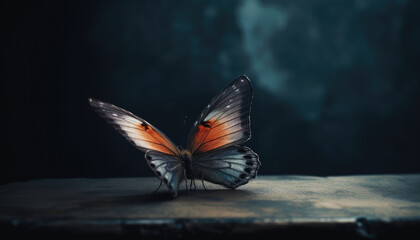 Fototapeta na wymiar Abstract background with butterfly in nature