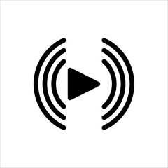 Live stream icon. Online broadcast symbol. isolated on white background