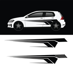 car wrap car decal design vector. car side stickers