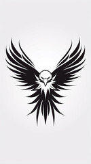 águia icone logo , simbolo de agilidade e poder  - obrazy, fototapety, plakaty