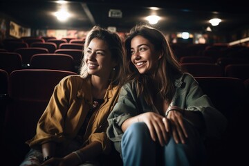 shot of a two female artists spending time together in their theatre