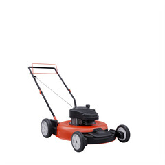 Gas lawn mower isolated