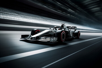 Generative ai sport car racing formula one in race high speed track