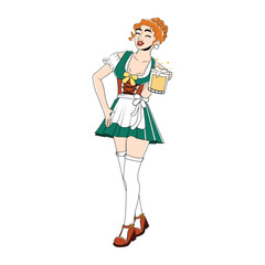 Vector Women European Character isolated illustration