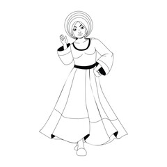 Vector Women African Character isolated illustration